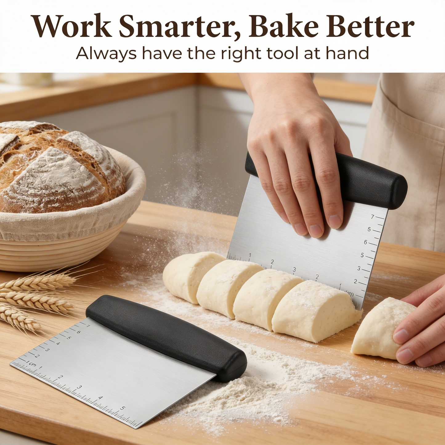Bench Scraper (with measurements) 2-Pack