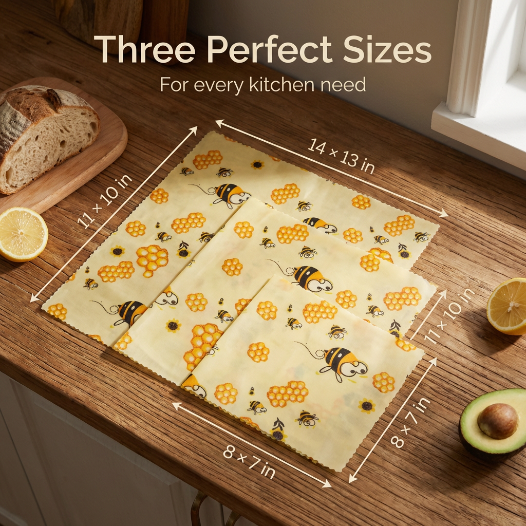 Beeswax wrapping cloth 3 piece