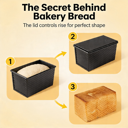 Premium Bread Mold with Lid – Bakery-Perfect Square Loaves at Home