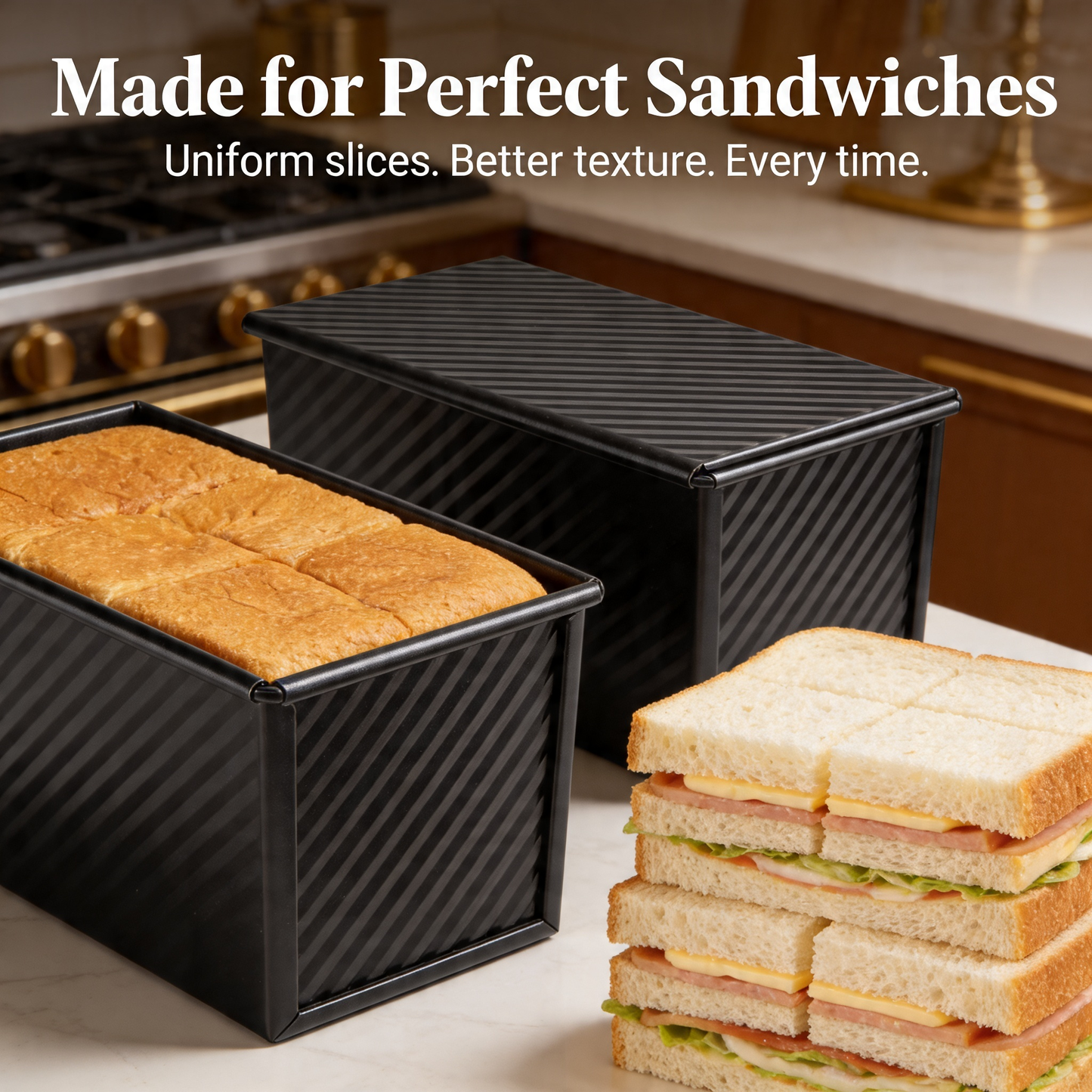 Premium Bread Mold with Lid – Bakery-Perfect Square Loaves at Home