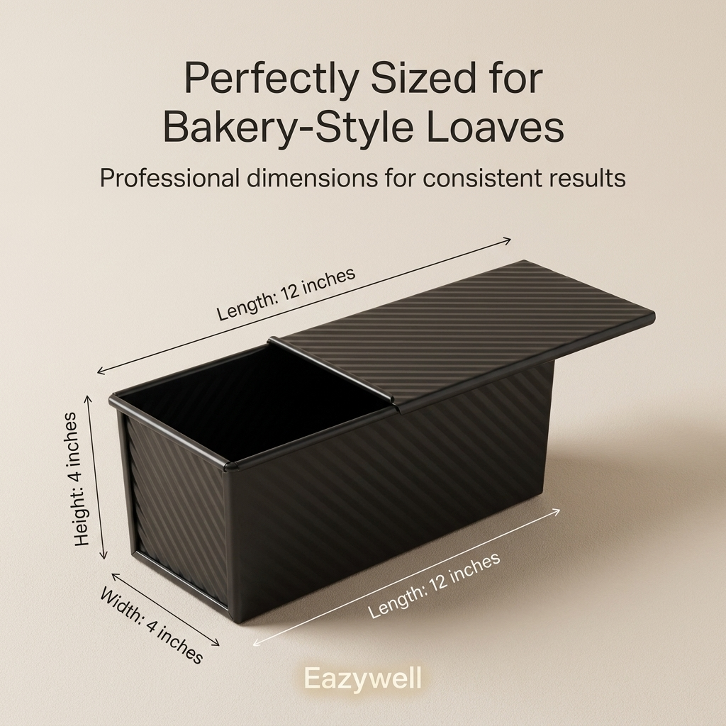 Premium Bread Mold with Lid – Bakery-Perfect Square Loaves at Home