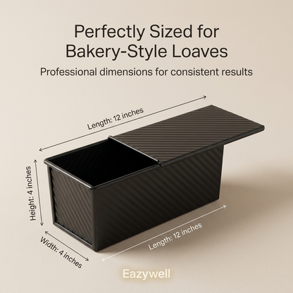 Premium Bread Mold with Lid – Bakery-Perfect Square Loaves at Home